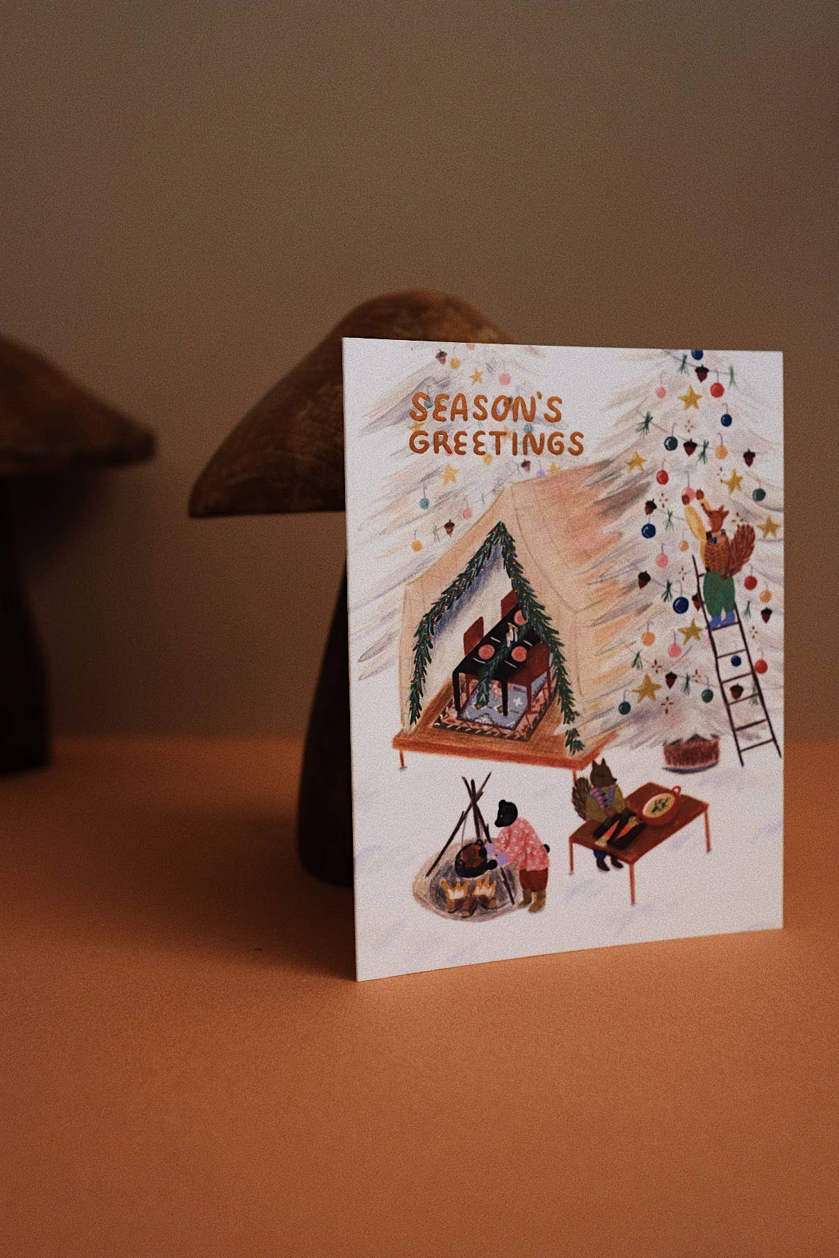 Holiday Tent Party Card