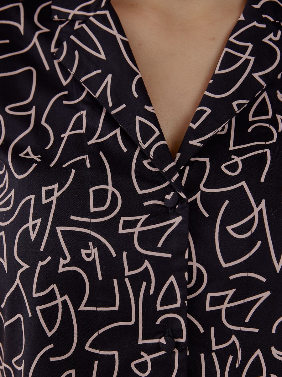 Black Lines Camp Shirt