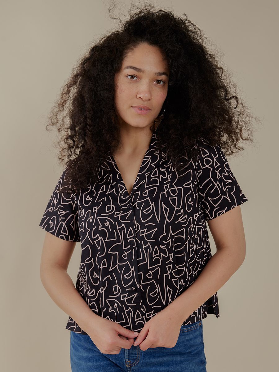 Black Lines Camp Shirt