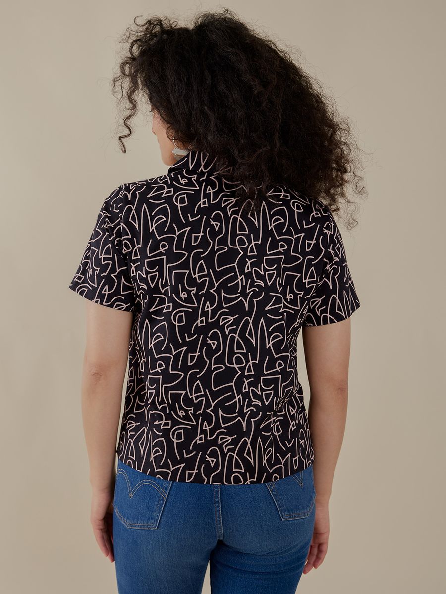 Black Lines Camp Shirt