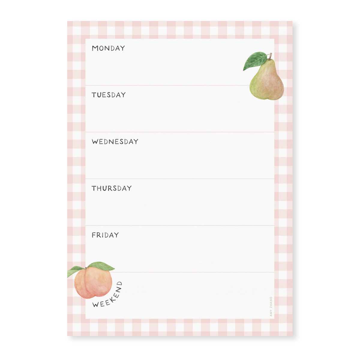 Farmers Market Fruits And Veggies Weekly Notepad
