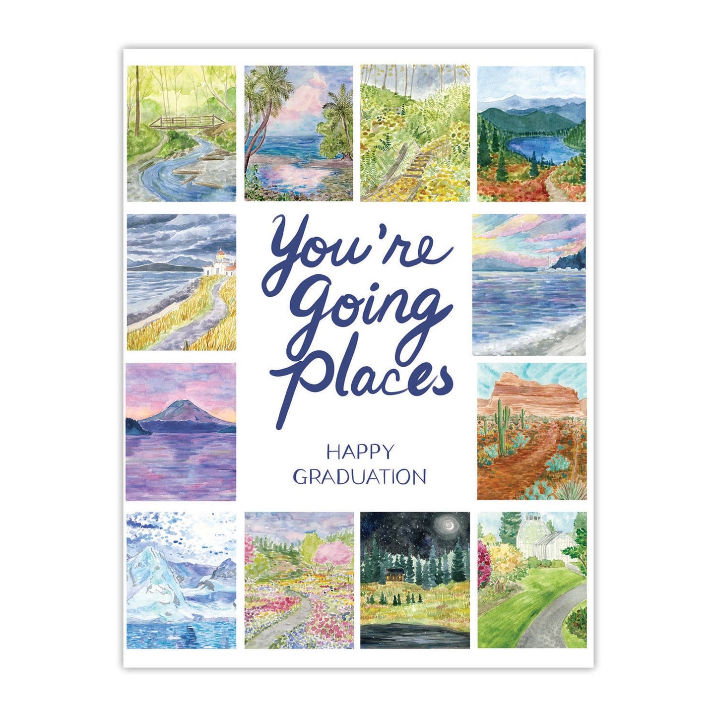 Happy Graduation Card - Watercolor Congratulations Card