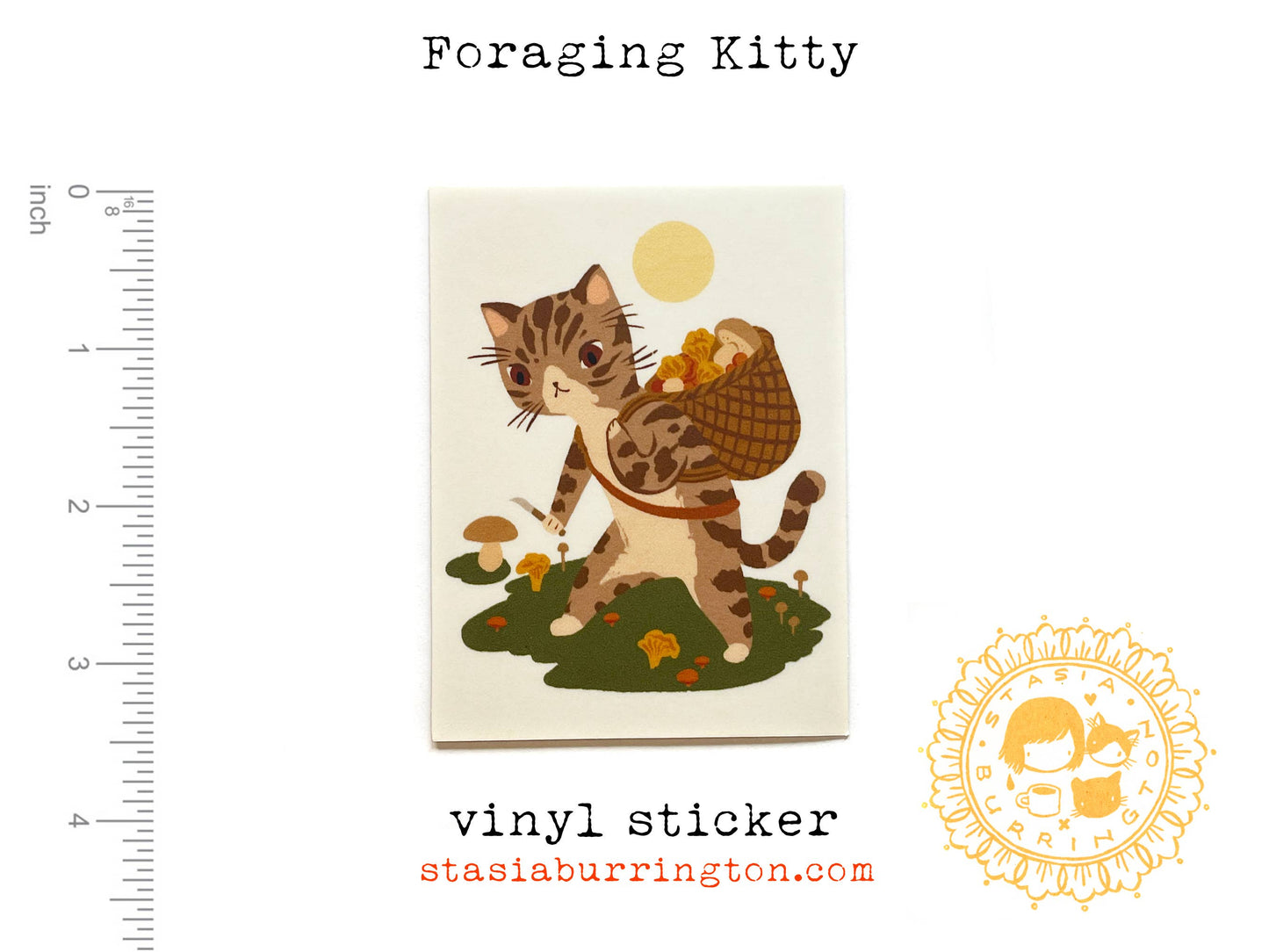 Foraging Kitty Sticker