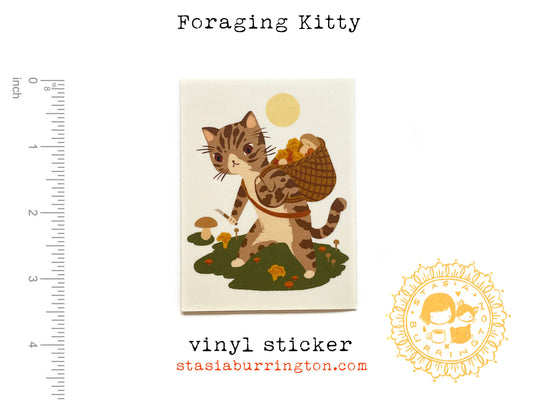Foraging Kitty Sticker