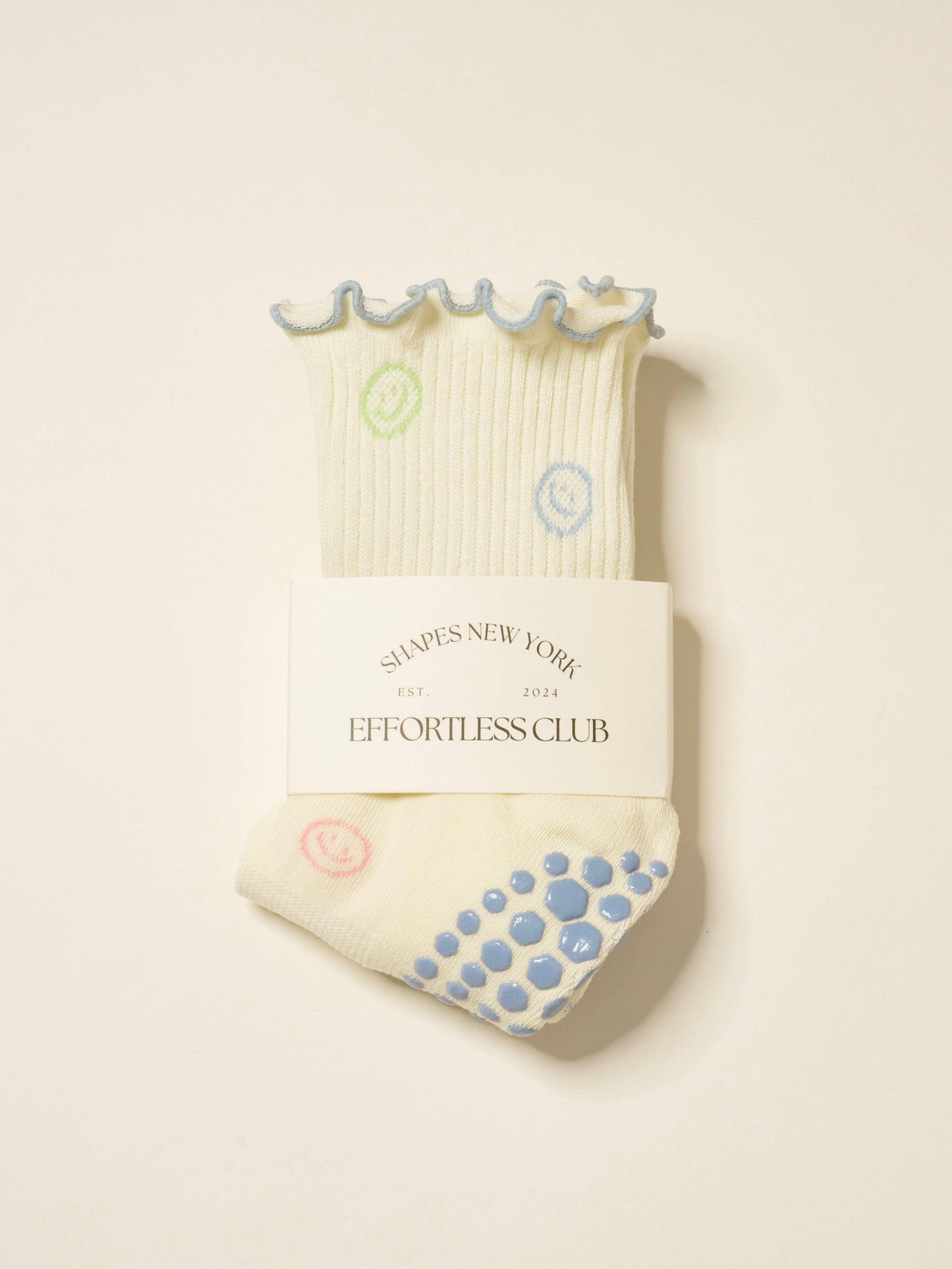 😊 Smiley Face Ruffle Grip Sock