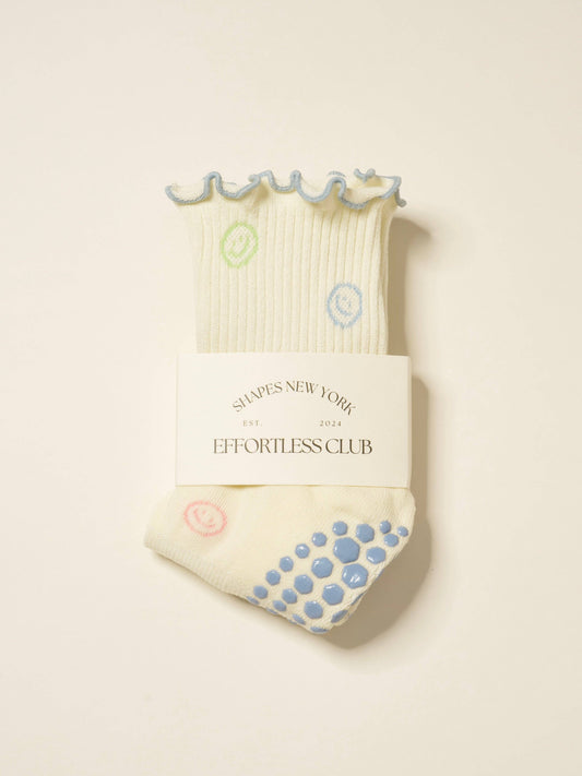 😊 Smiley Face Ruffle Grip Sock