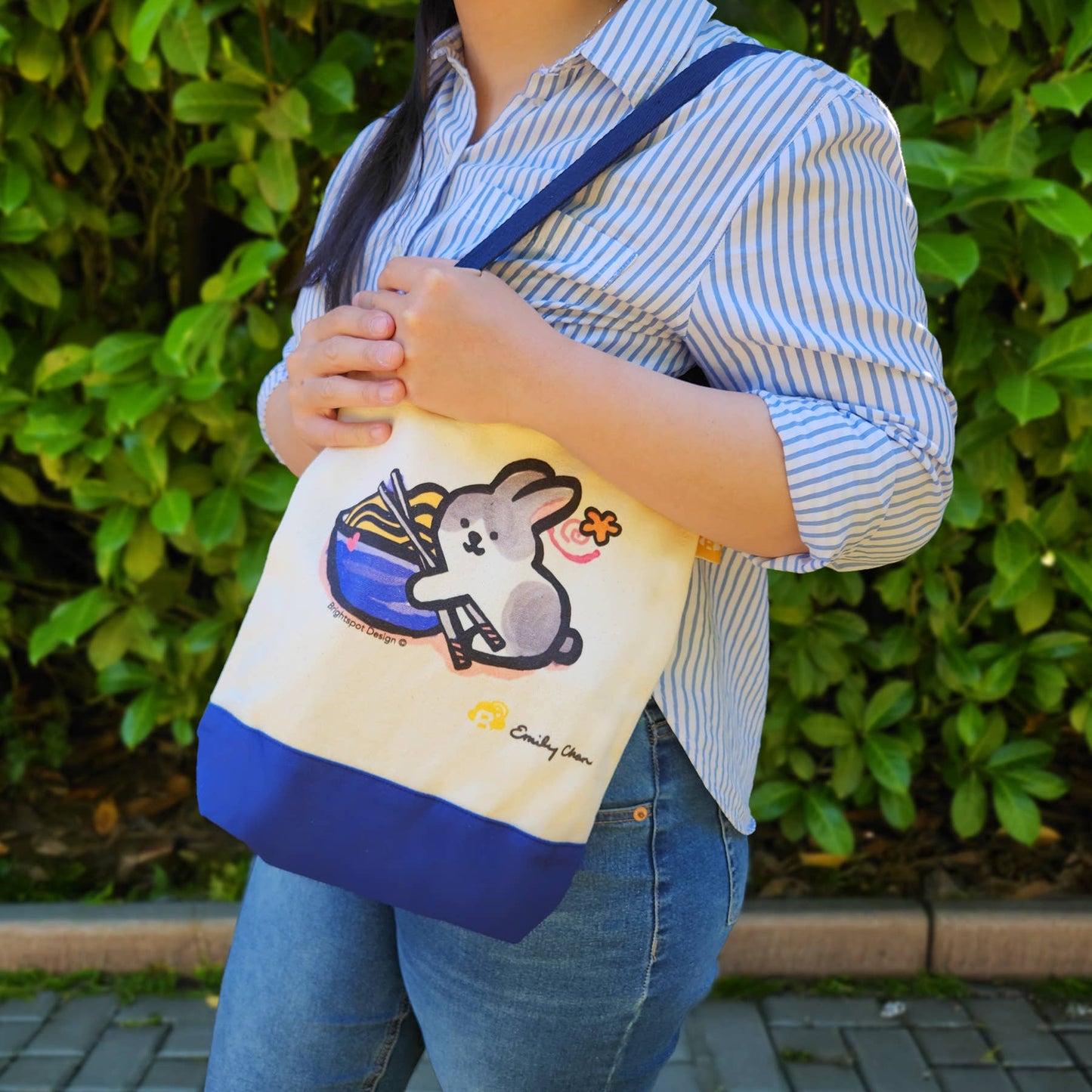 Bunny Ramen Mini Canvas Tote Bag