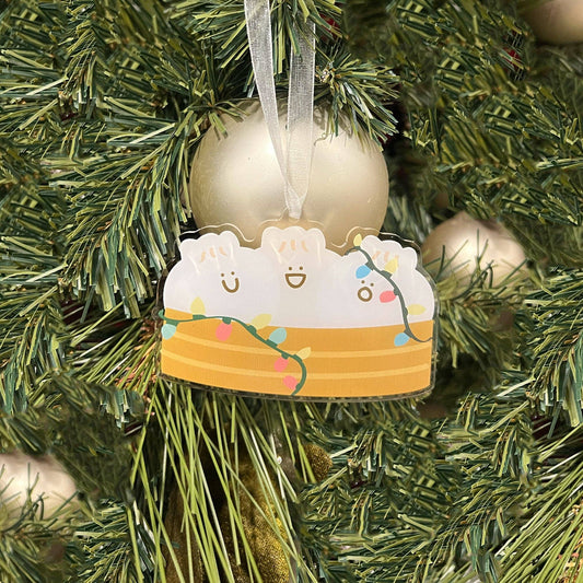 Bao Dumpling Basket Food Holiday Ornament