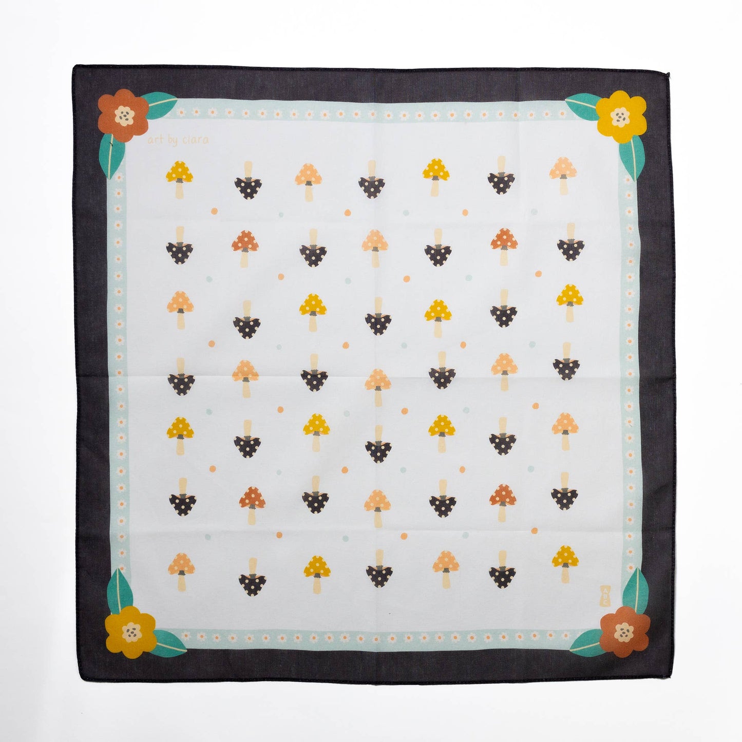 Brown Mushrooms Bandana