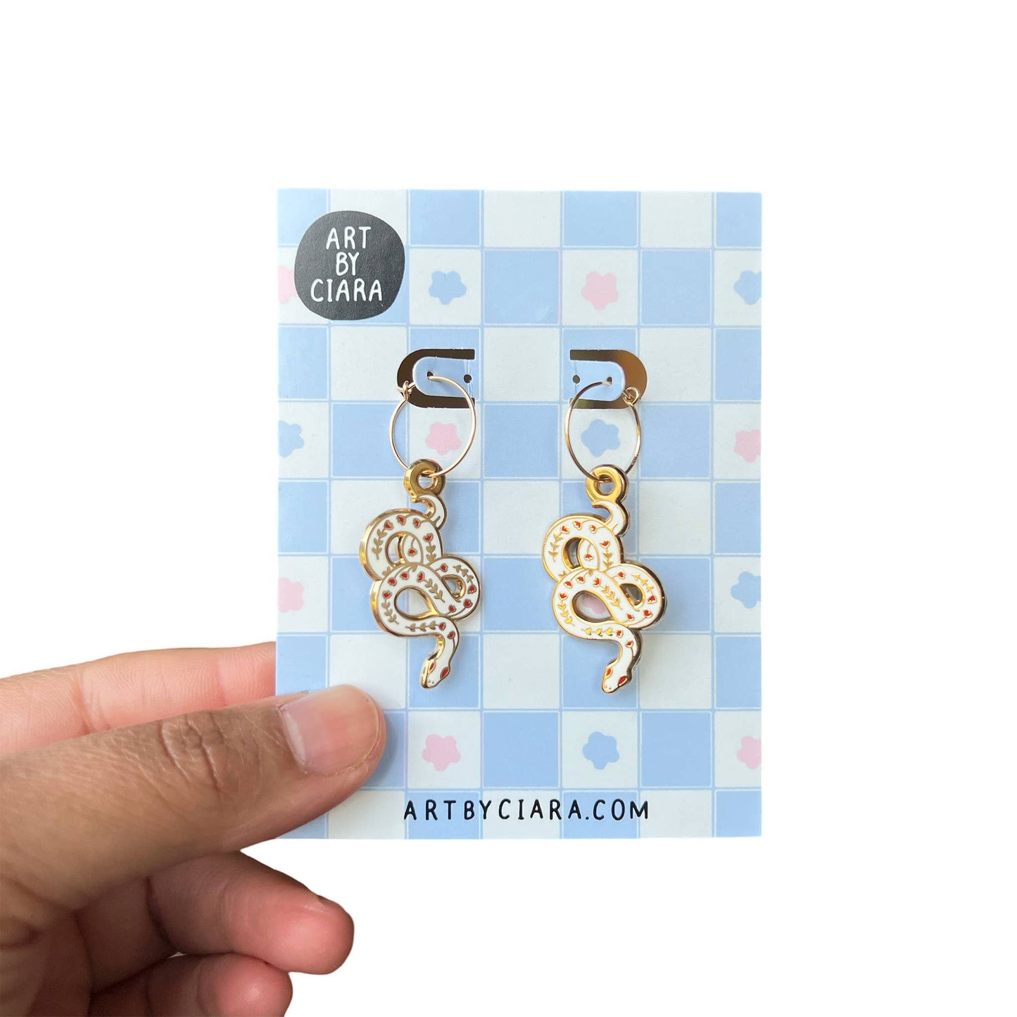 Gold Filled Snake Hoop Earrings