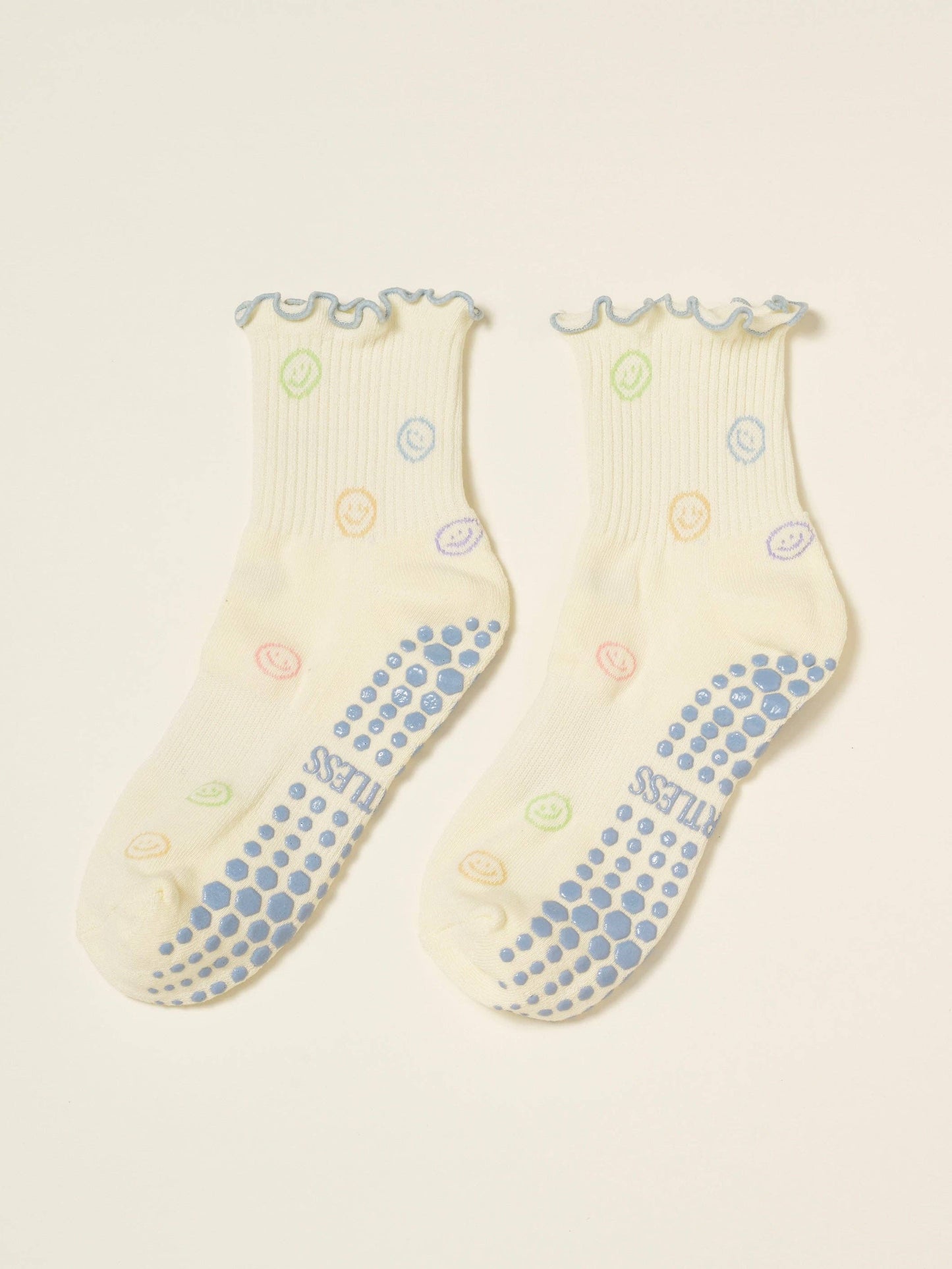 😊 Smiley Face Ruffle Grip Sock
