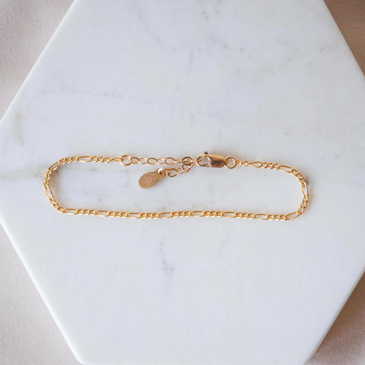 Figaro Gold Chain Bracelet
