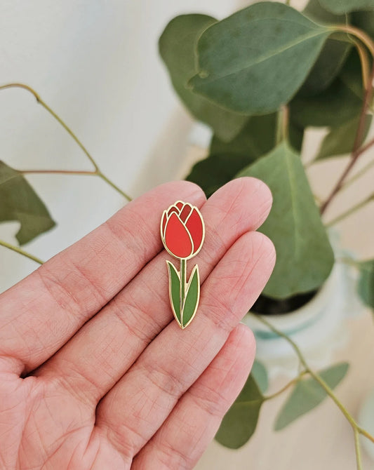 Red Tulip Pin