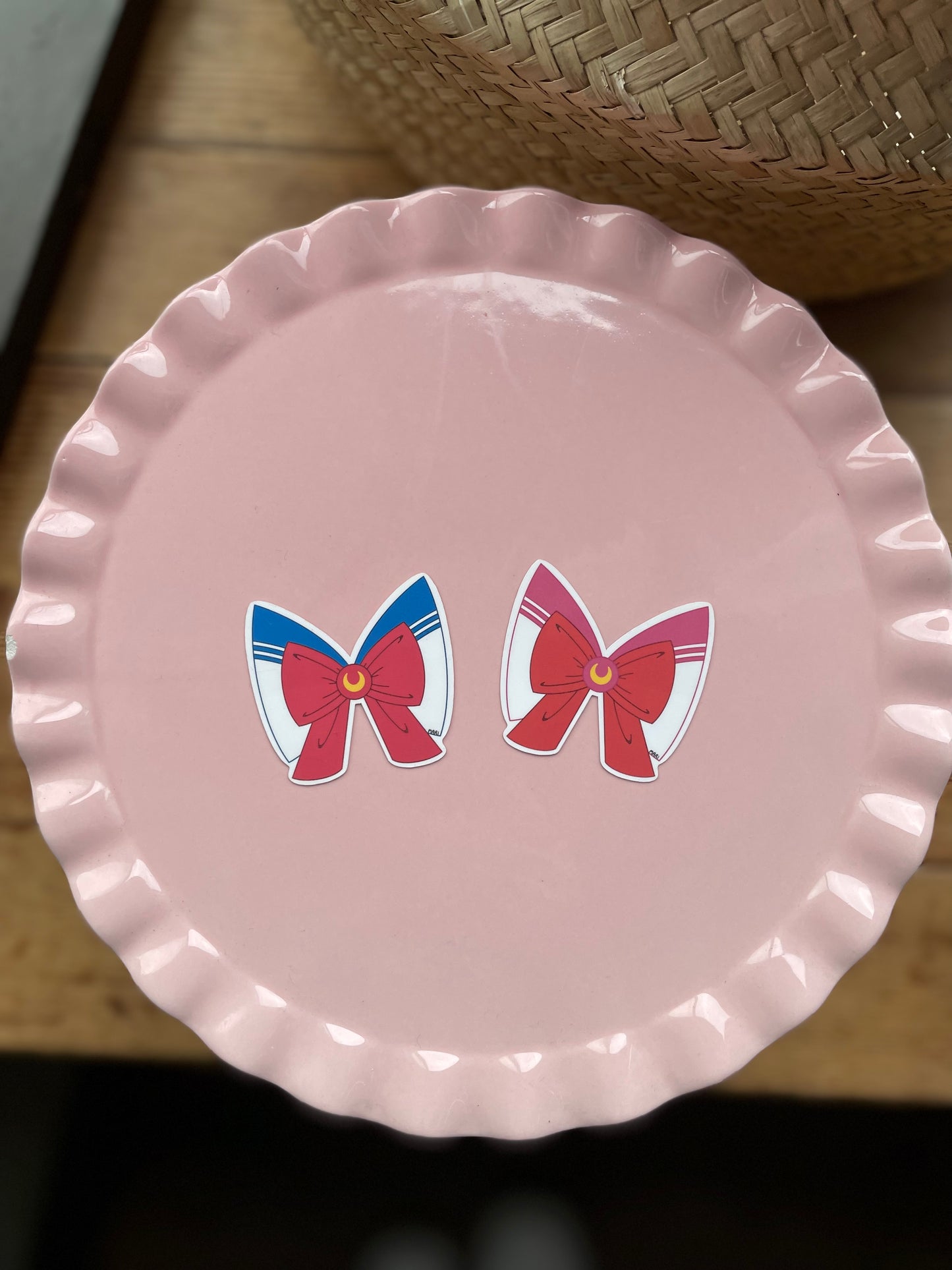 Sailor Scout Pink Bow Sticker