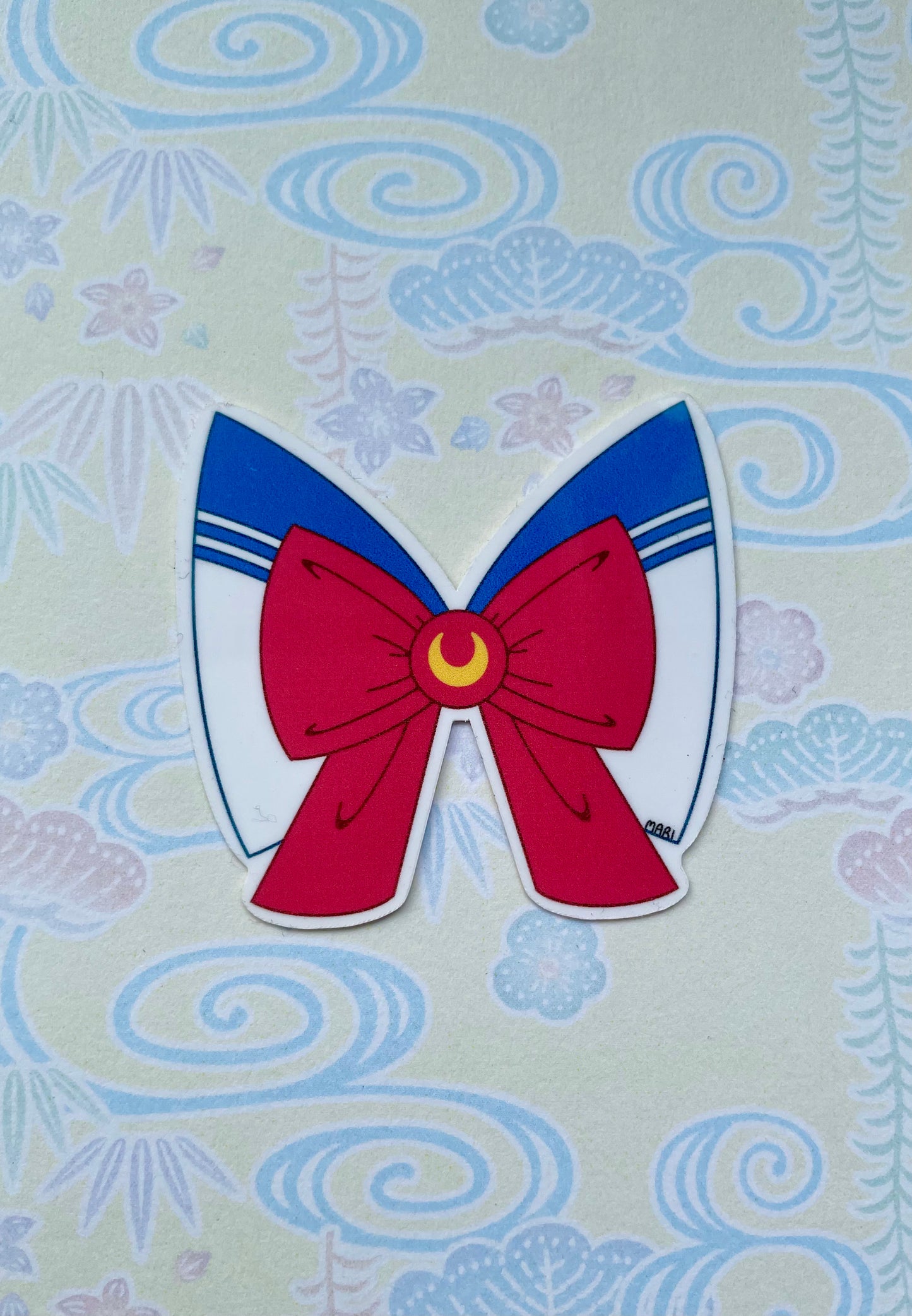 Sailor Blue Bow Sticker