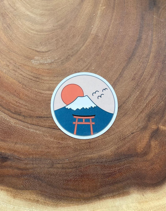 Mt. Fuji Circle Sticker