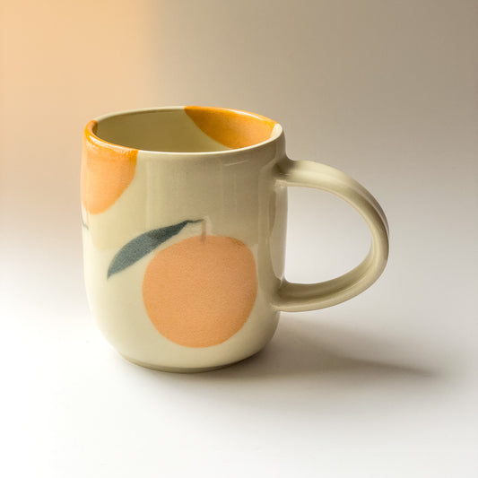 Large Orange Illustrated 16oz Mug