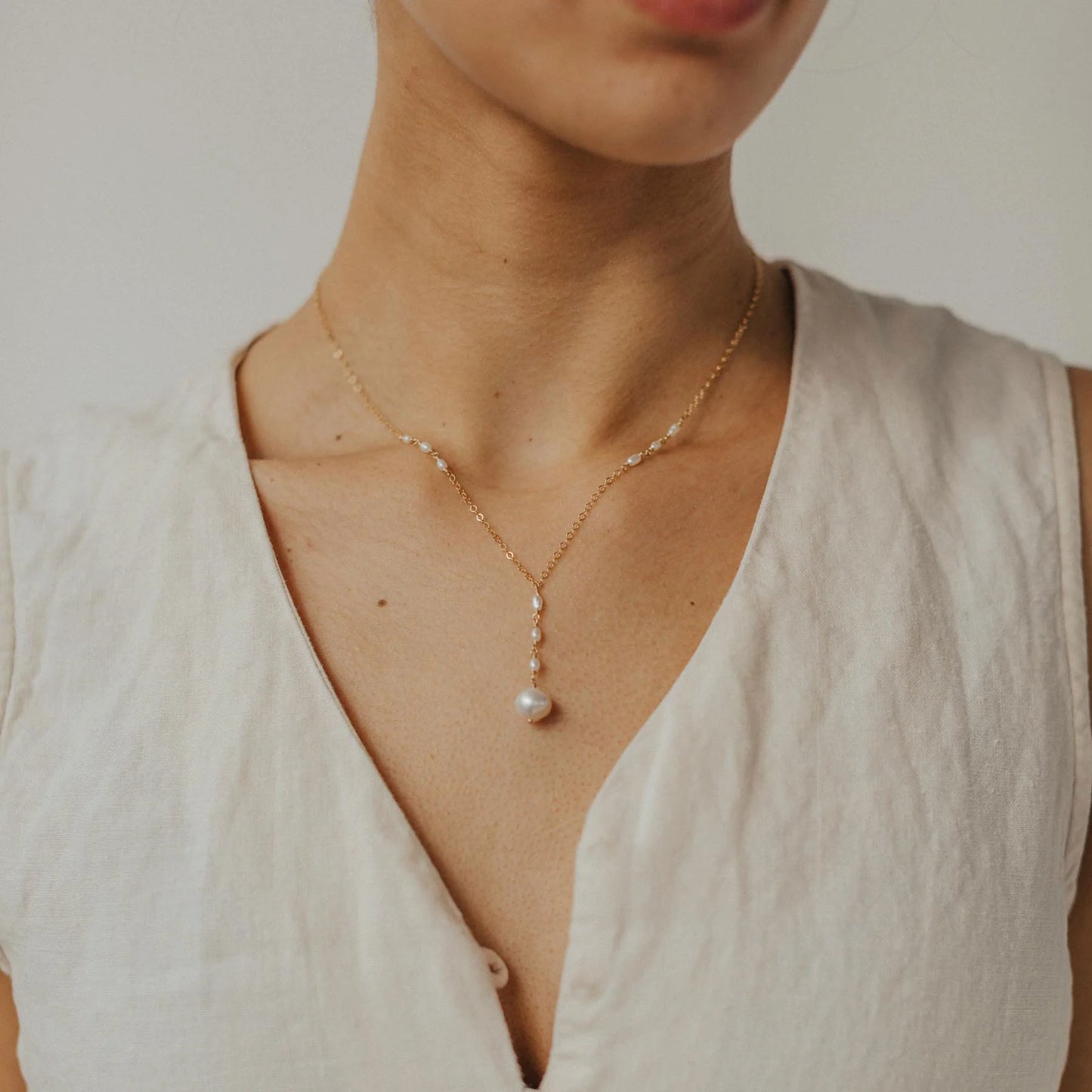 Pearl Orion Lariat Necklace