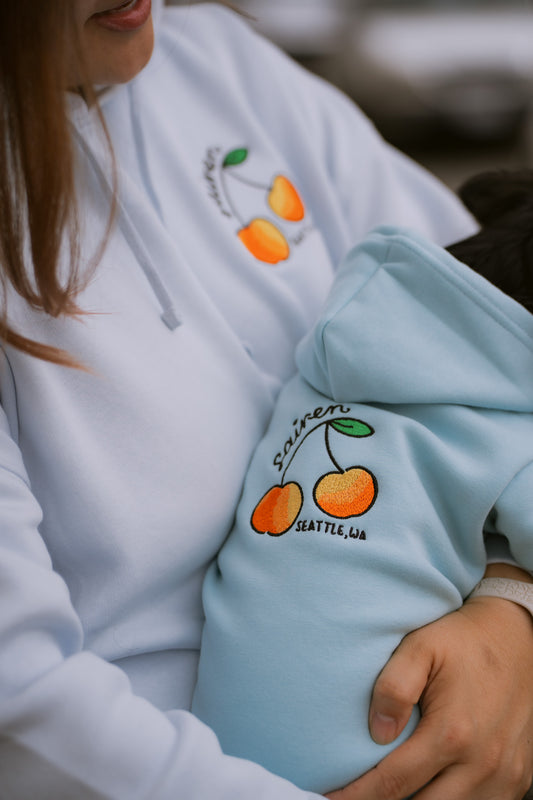 Rainier Cherry Dog Hoodie - Blue