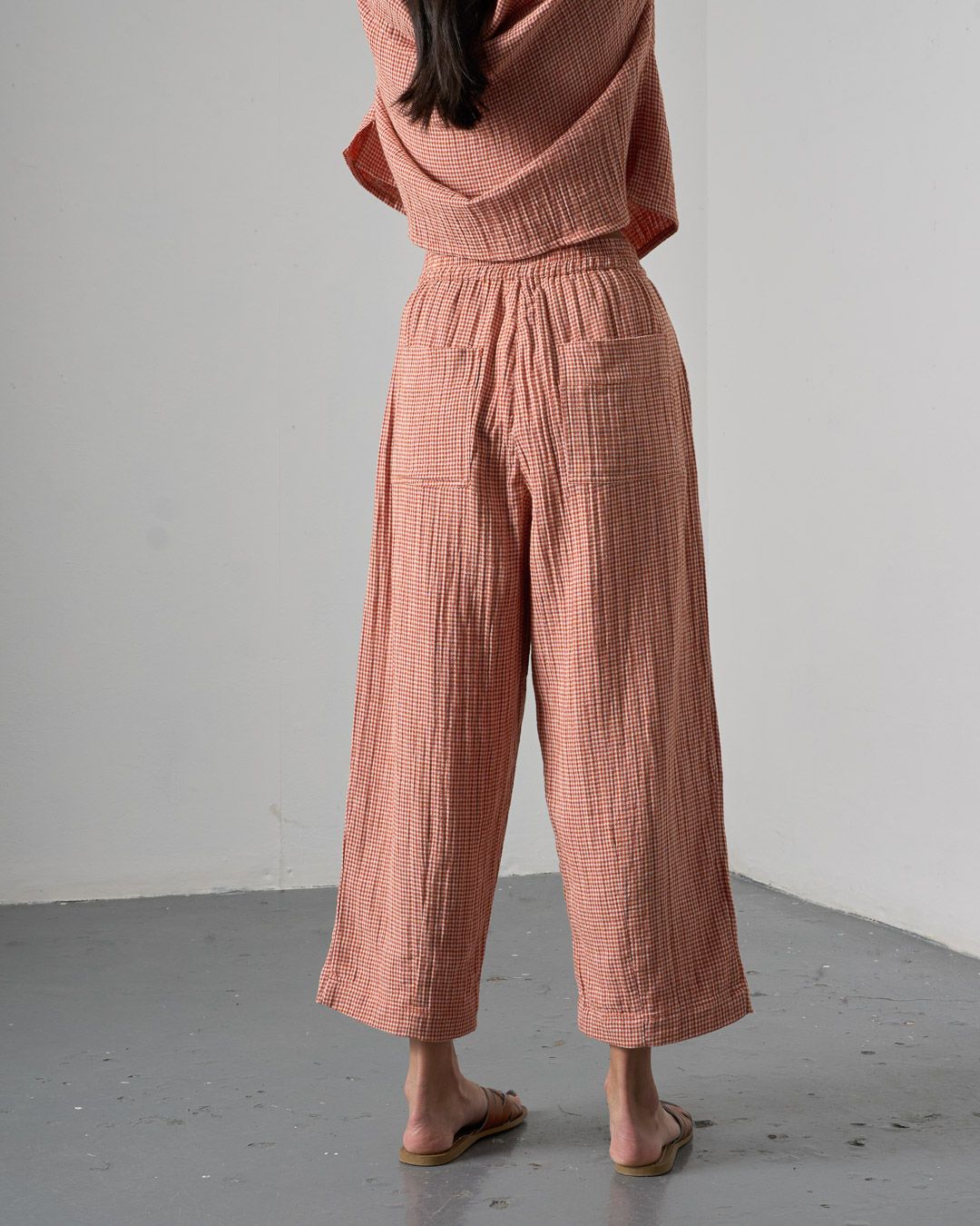 Rust Check Clara Trousers