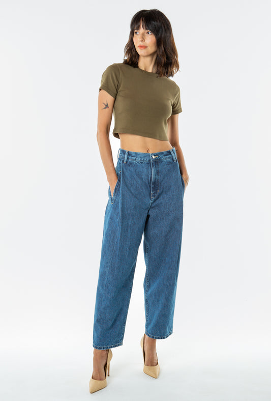 salina rose relaxed pleat pant