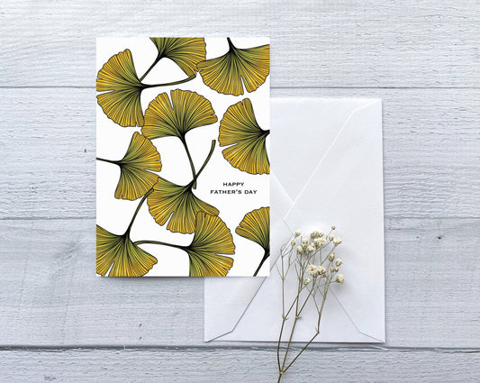 Father’s Day Ginkgo Leaves Greeting Card