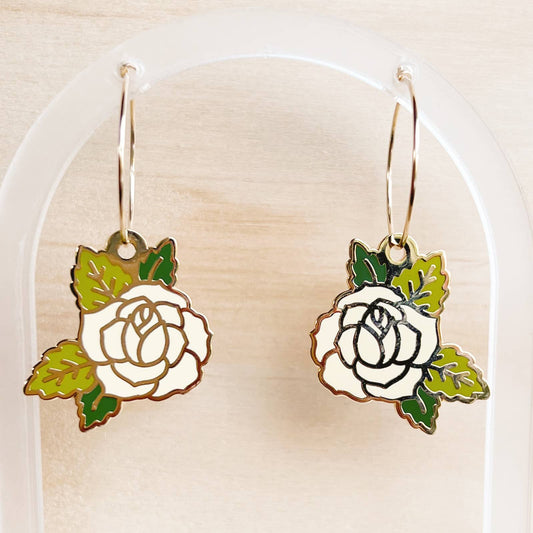 Gold Filled Rose Earrings