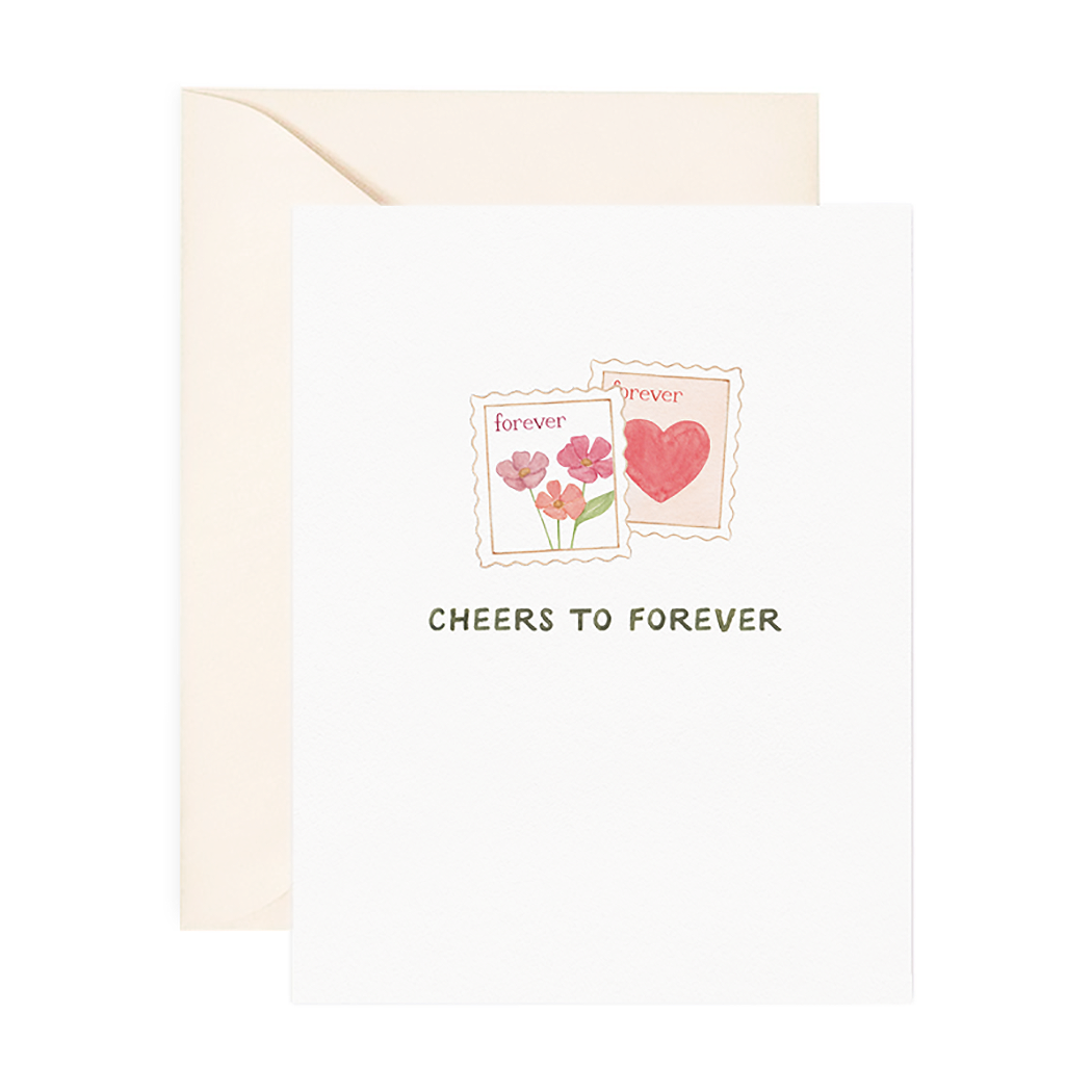 Cheers To Forever Wedding Card