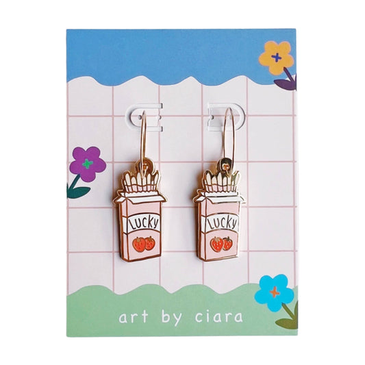 Gold Filled Pocky Hoop Earrings