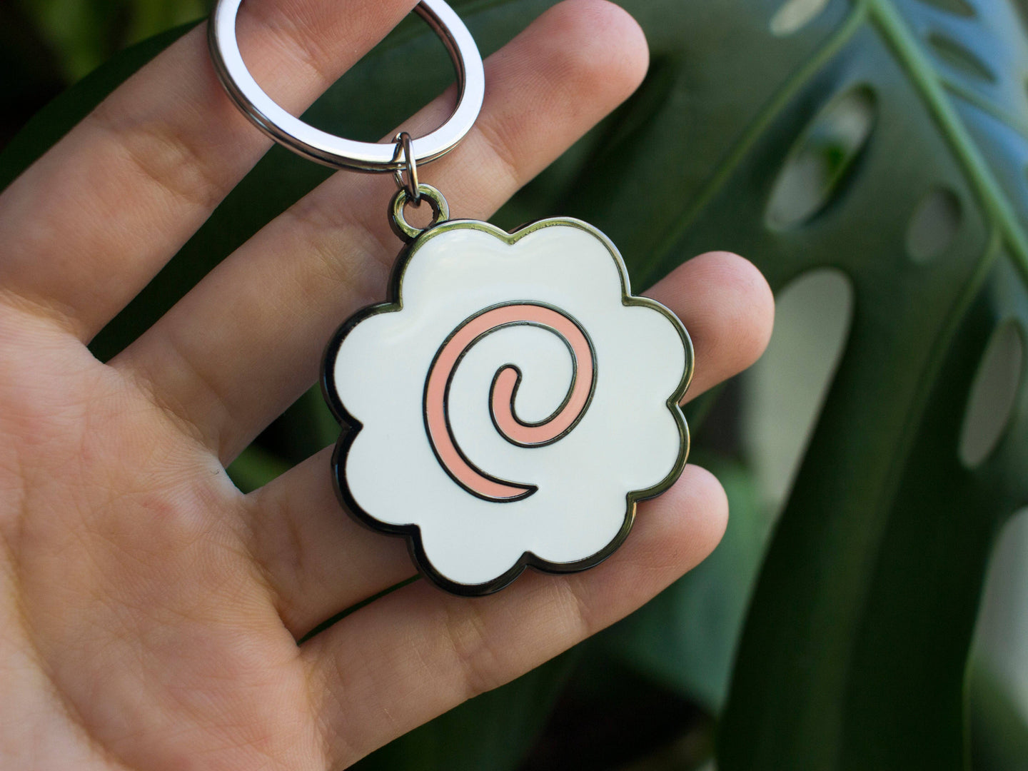Fishcake Metal Keychain