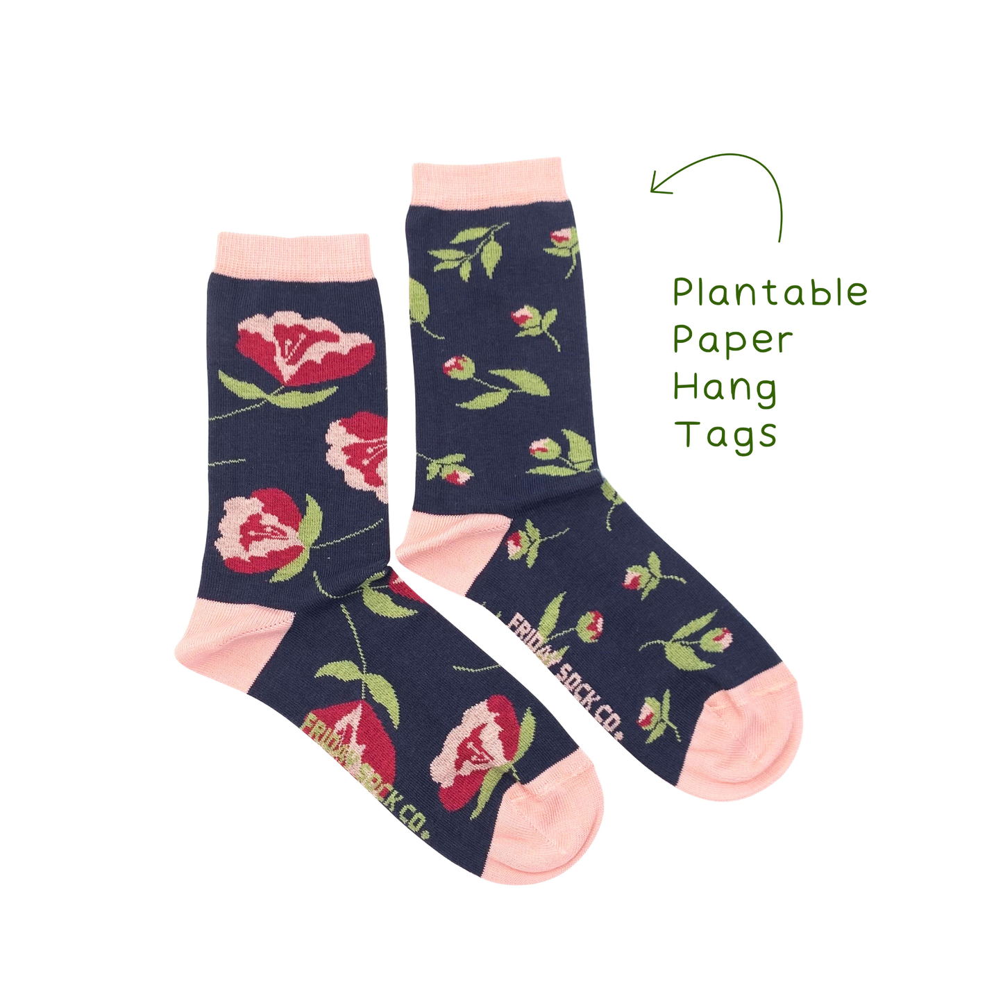Peony Floral Mismatched Women's Socks