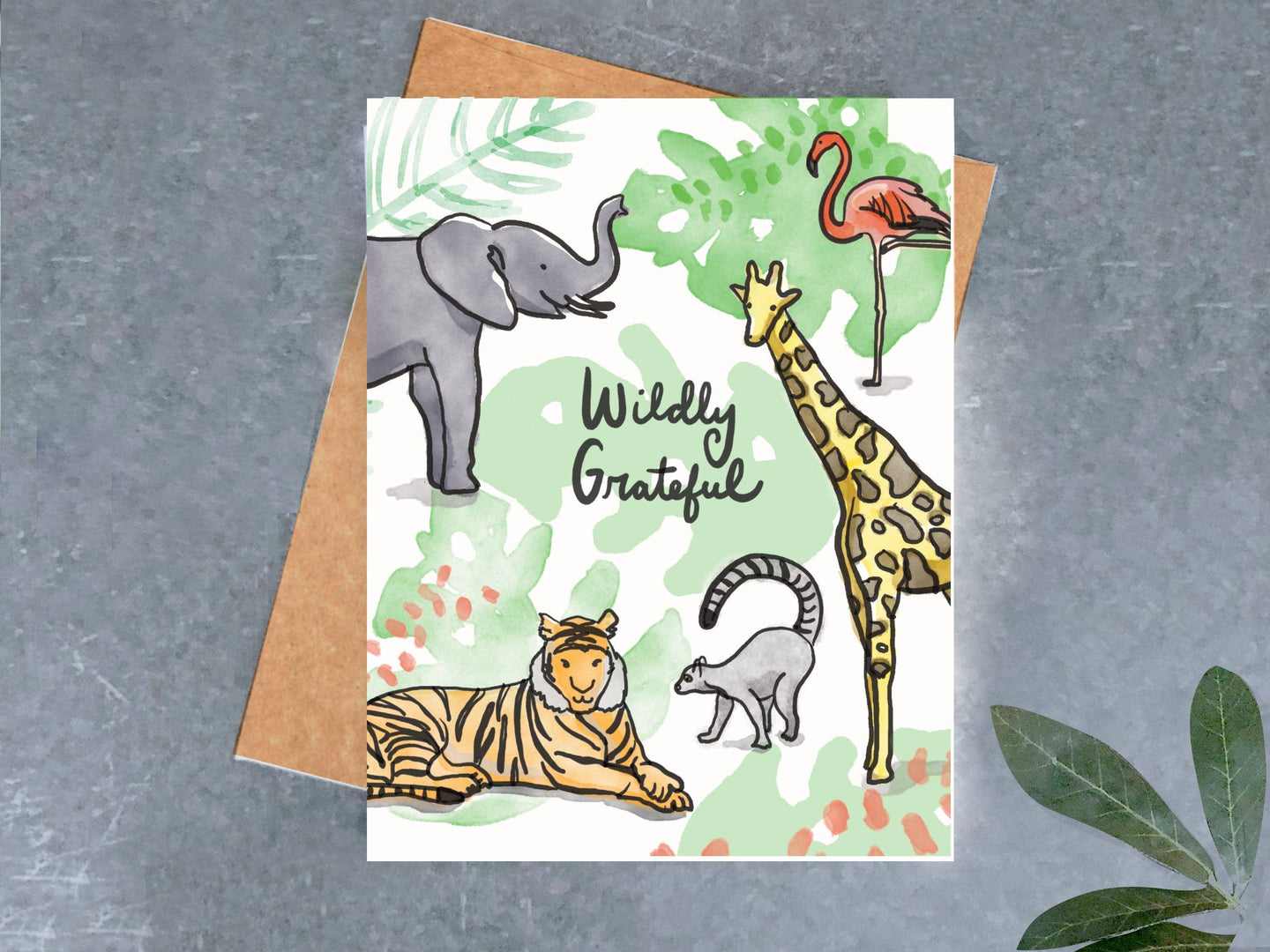 Wildly Grateful Thank You Card