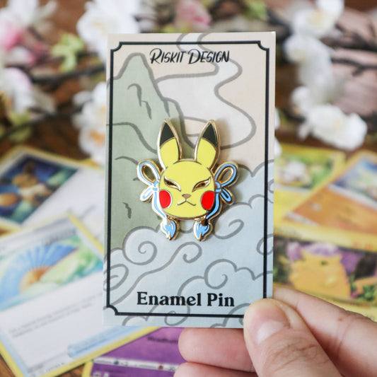 Electric Mask Enamel Pin