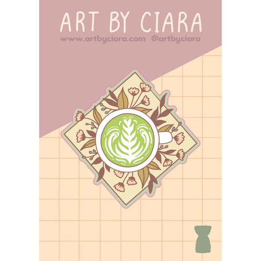 Matcha Latte Art Sticker