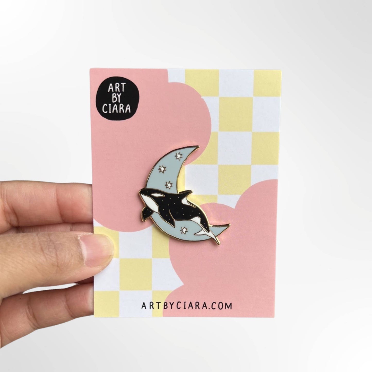 Celestial Orca Enamel Pin