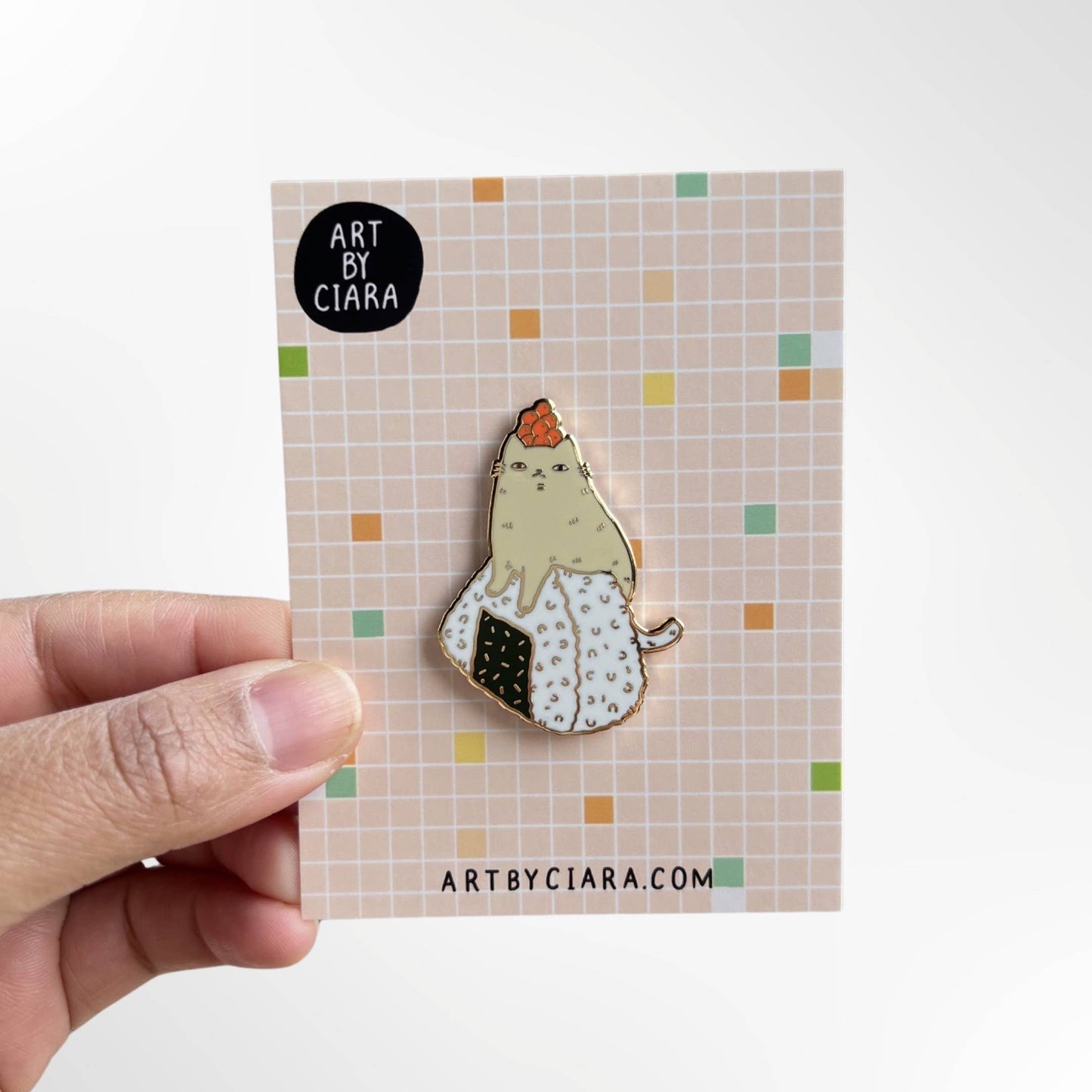 Onigiri Kitty Enamel Pin