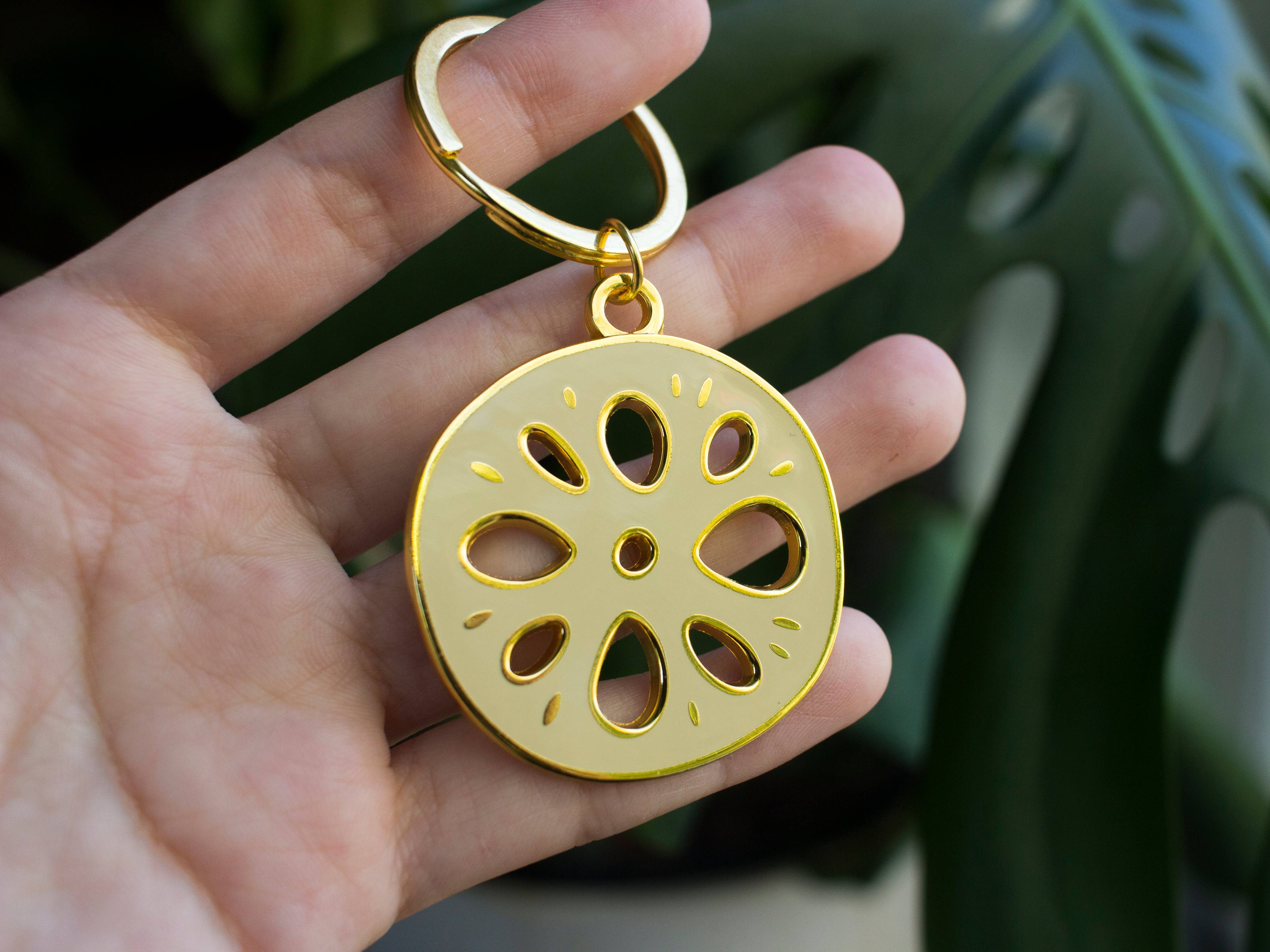 Root Keychain Lotus Root Metal Keychain – Shop Sairen