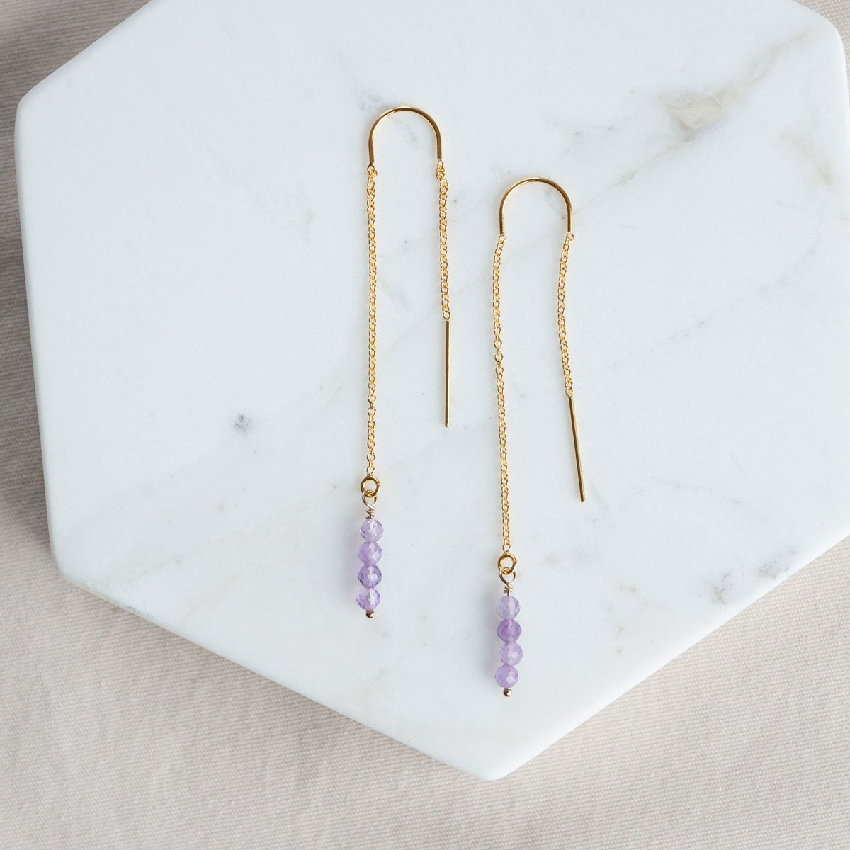 Amethyst Bar Threaders
