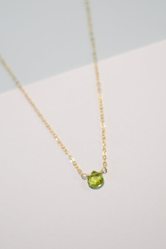 Peridot Drop Necklace
