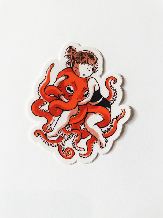 Octopus Hug Sticker