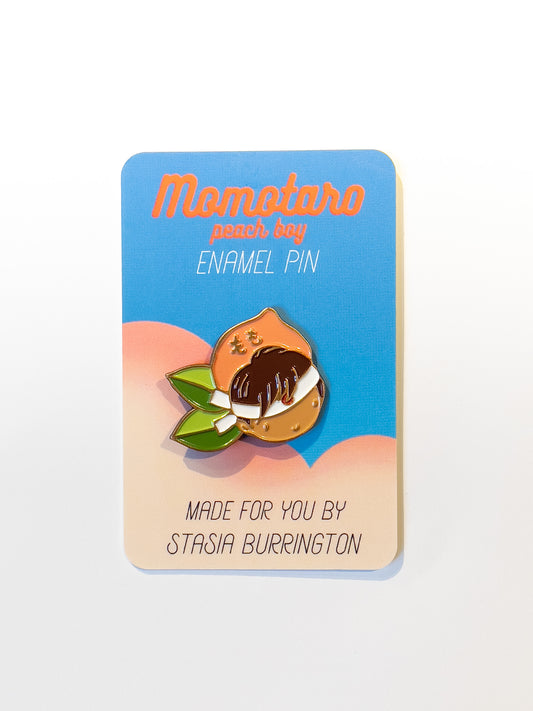 Peach Boy Pin