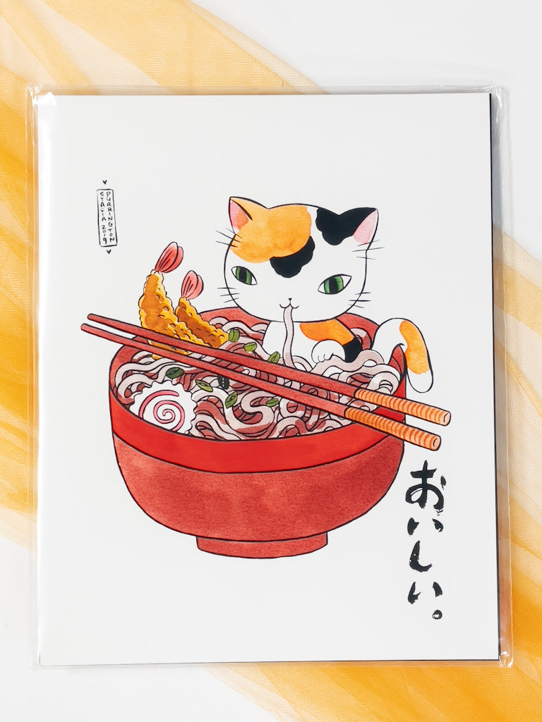 Udon Kitty Print