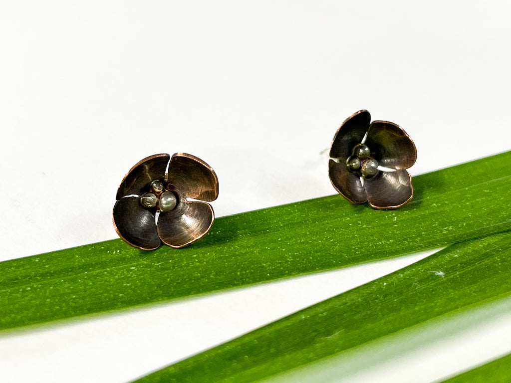 Copper Blossom Studs
