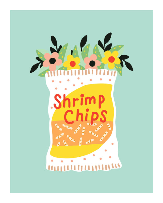 Shrimp Chips Giclee Print (8x10)
