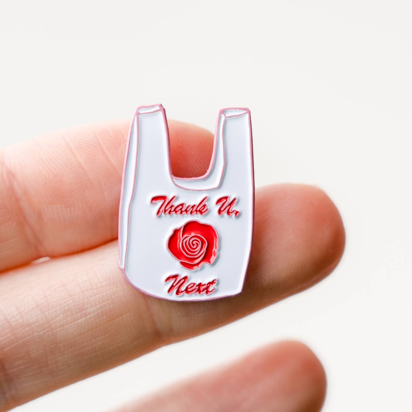 Thank U Next Plastic Bag Enamel / Lapel Pin