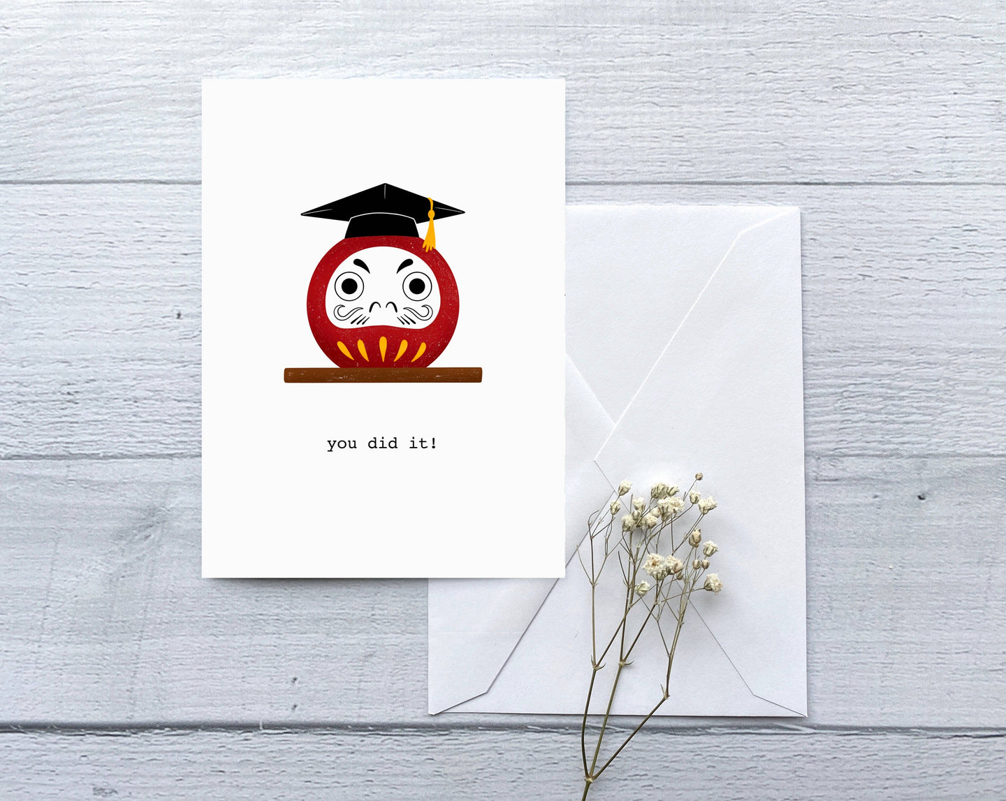 Graduation Daruma You Did It Greeting Card
