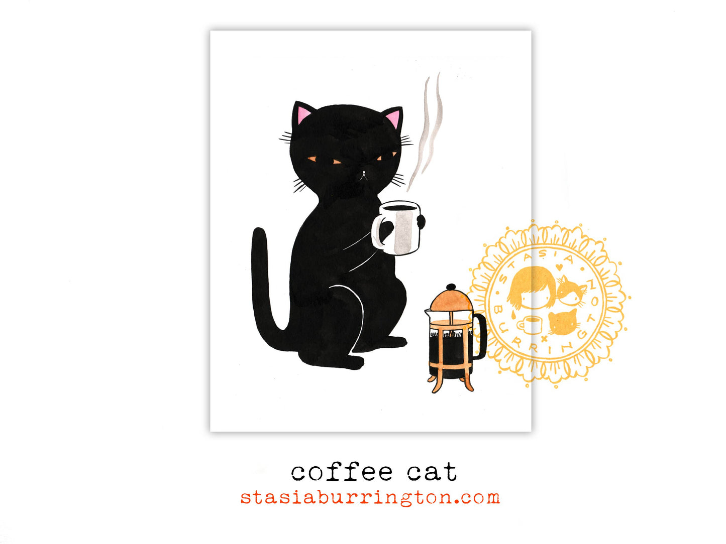 Coffee Cat Print