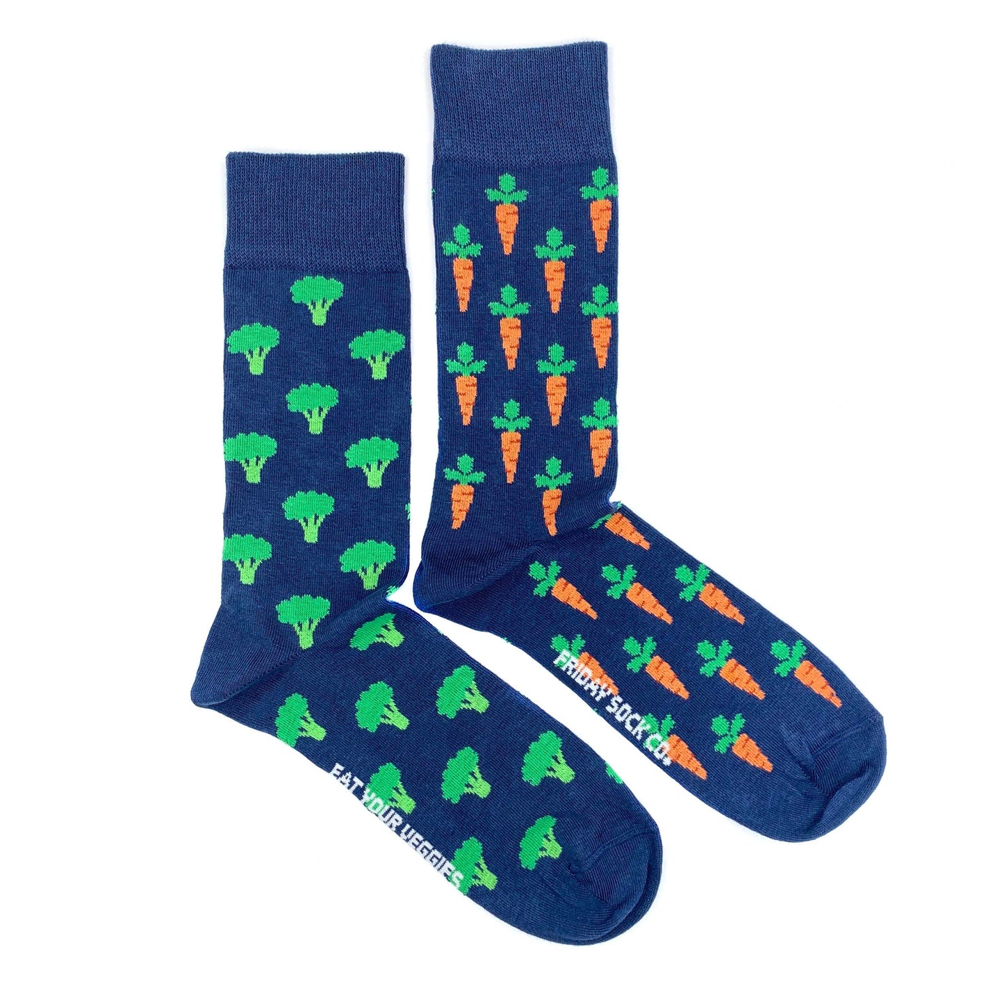 Carrots & Brocolli Mismatched Mens Socks