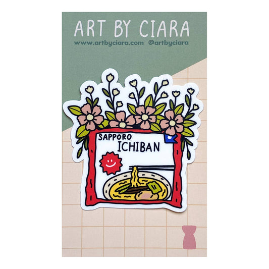 Floral Ramen Sticker