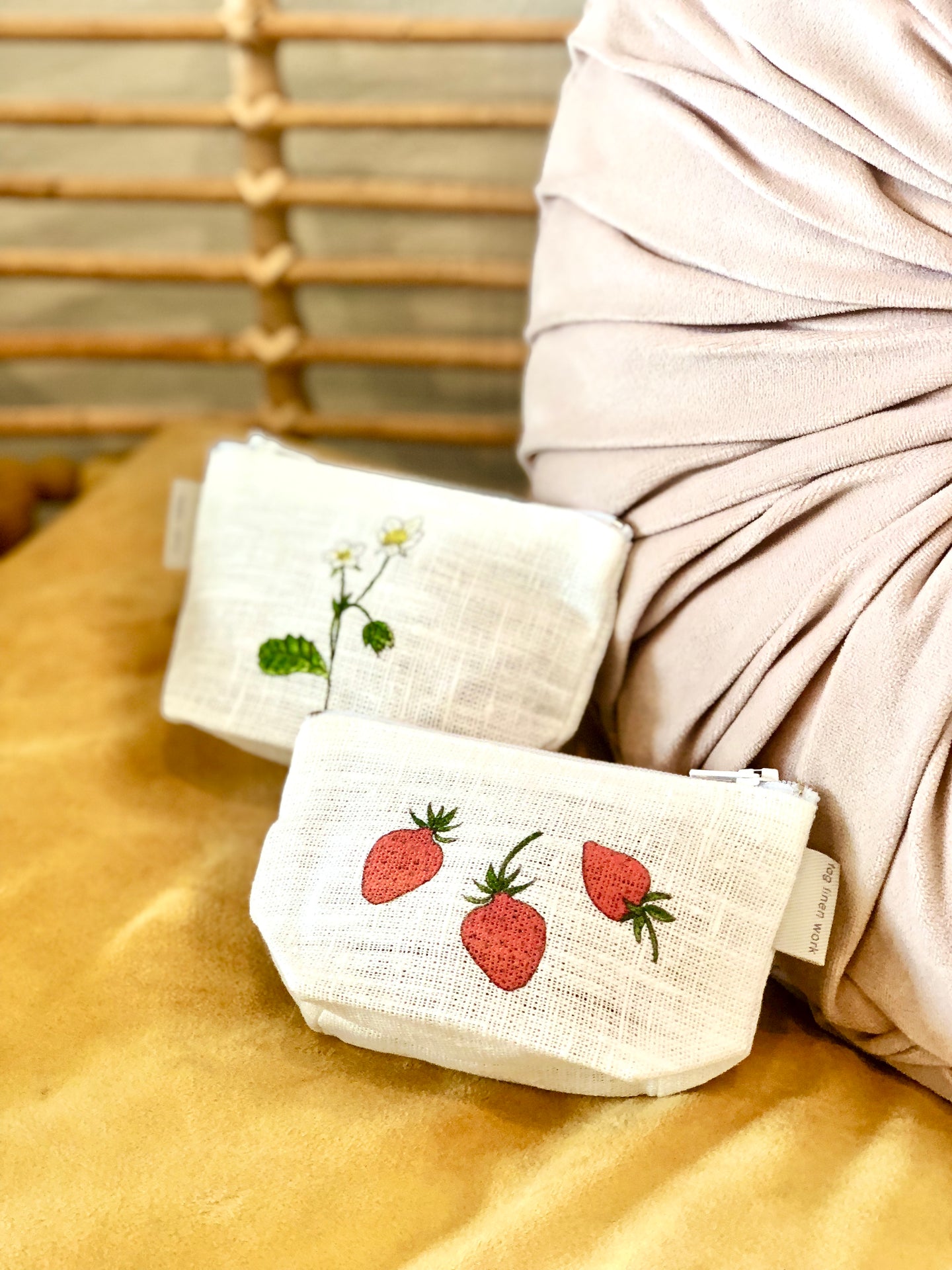 Strawberry Floral Pouch